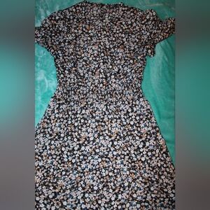 Floral Black and White Maxi Dress